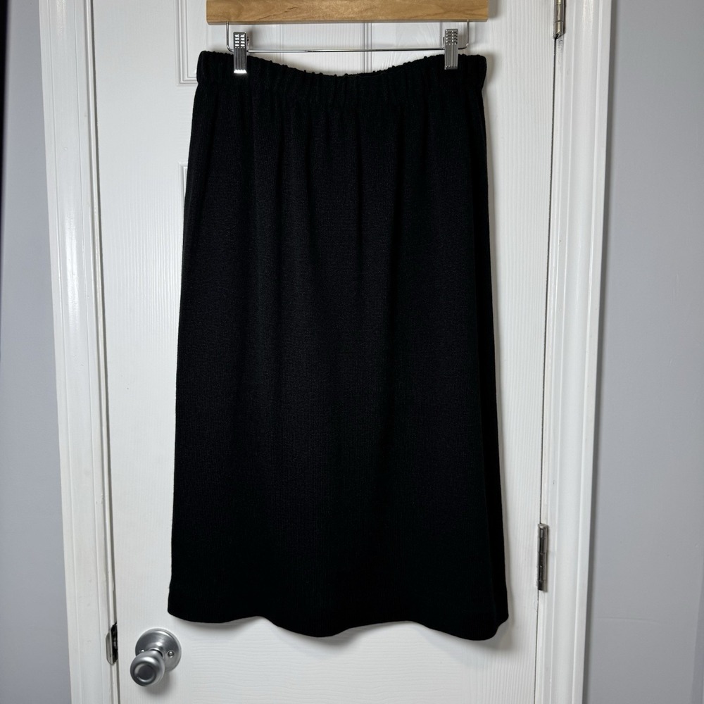 San Remo By Laura Knits Pencil Skirt Womens Pull On Acrylic Blend Black Large